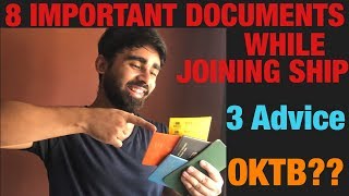 Basic Documents required to carry before joining first time on Ship