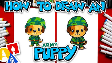 🐾💚 How To Draw An Army Puppy For Veterans Day 💚🐾