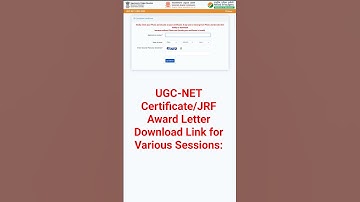 UGC-NET Certificate/JRF Award Letter Download Link for Various Sessions | #ugcnet #gcnetcertificate