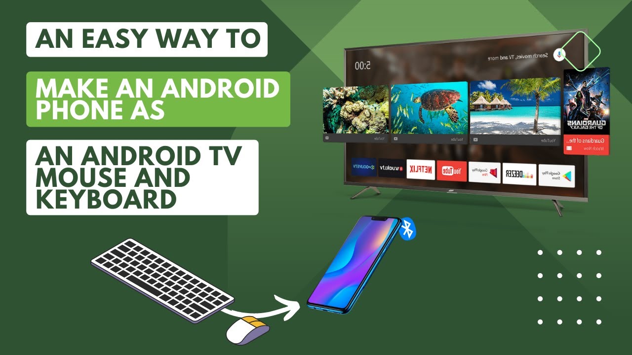 Cara menjadikan HP sebagai mouse dan keyboard android tv - YouTube