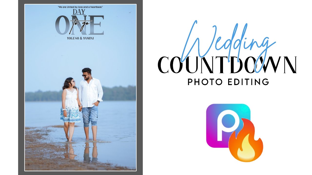 Wedding Countdown Photo Editing In Picsart🥰 || Pre Wedding Photo ...