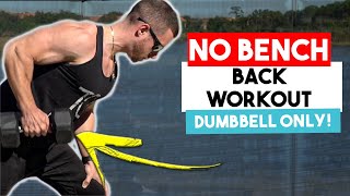 No Bench Dumbbell Only Back Workout to Build Muscle at Home