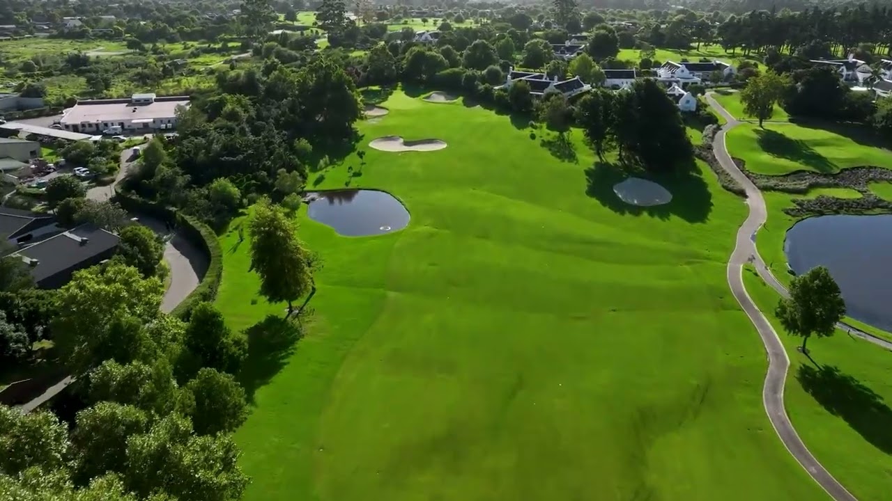 Fancourt Hotel and Country Club Estate - drone aerial video - Outeniqua Hole#01