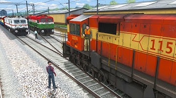 Three Trains at Same Track Due To Track Fault -:- EMERGENCY STOPPAGE - Train Simulator
