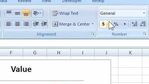 How to add a currency symbol in Excel