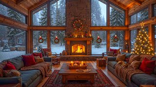 Soft Christmas Jazz Instrumental Music 🎅 Cozy Christmas Ambience with Warm Fireplace Sounds 🔥 screenshot 1