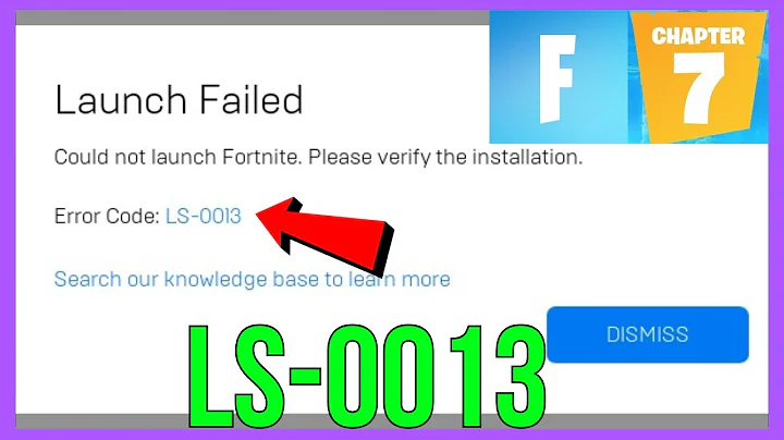 How to FIX Fortnite Launch Failed Error Code LS-0013 | Fortnite Error LS-0013