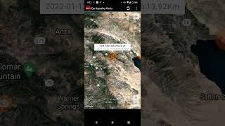 4.2 Earthquake Anza, California 1-12-22