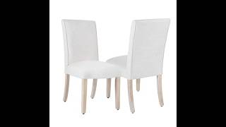HomePop Scalloped Upholstered Dining Chairs Cream Set Of 2 Review - Pros & Cons - Homepop Scalloped screenshot 3