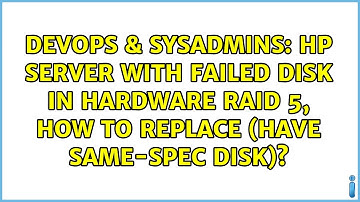 HP server with failed disk in hardware RAID 5, how to replace (have same-spec disk)?