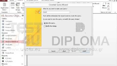 Create a new crosstab query named mymap based on the r_orders query that will display the...