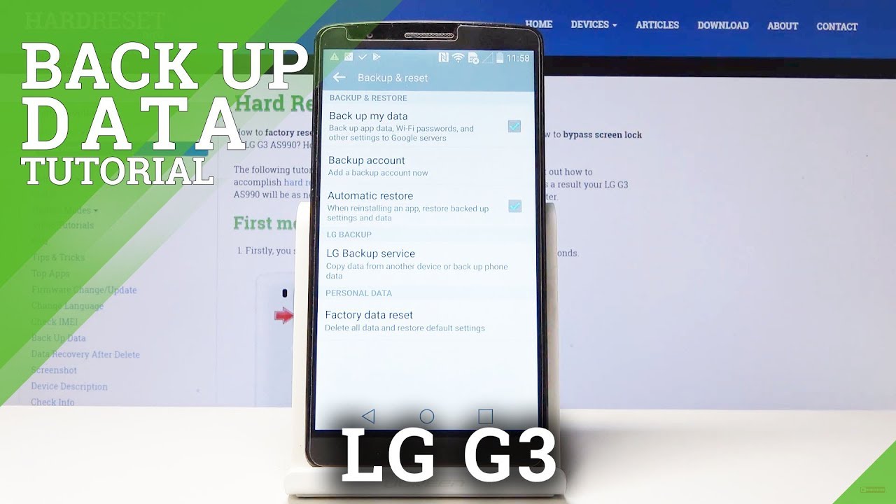 How to Enable Google Backup in LG G3 - Add Google Account - YouTube
