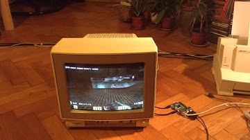 Quake 3 on Raspberry Pi and C64 CRT monitor