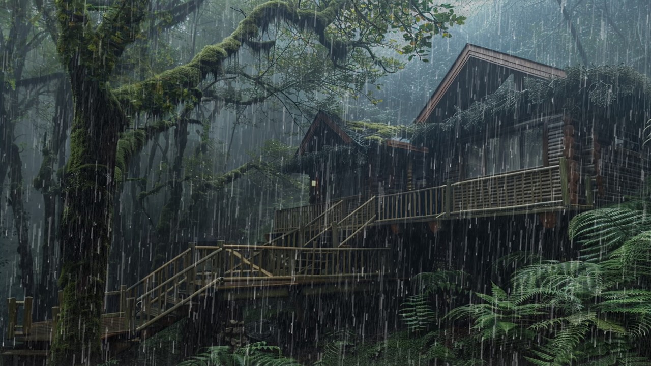 SLEEP Instantly Within 2 Minutes Heavy RAIN with ThunderStorm | Rain sounds for sleep, ASMR