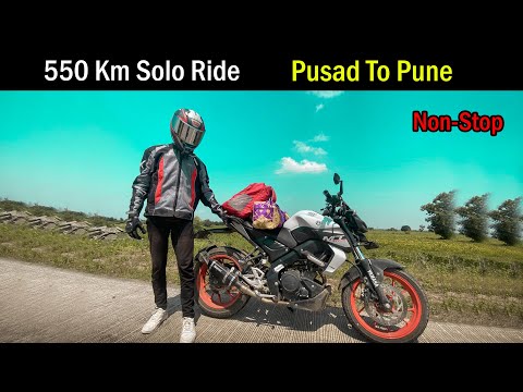 Pusad To Pune Solo Ride | 550km Solo Ride | 1st Solo long Ride |