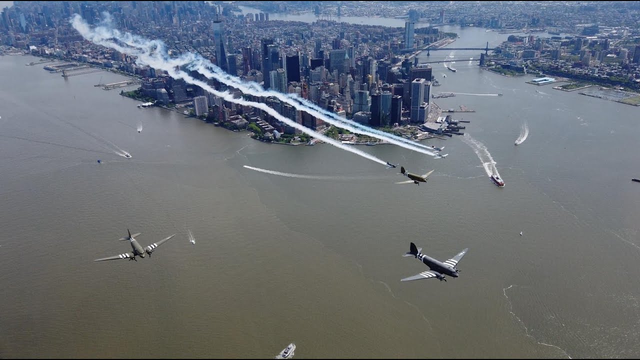 DDay Squadron NYC & Hudson River Historic Flyover Mission May 18