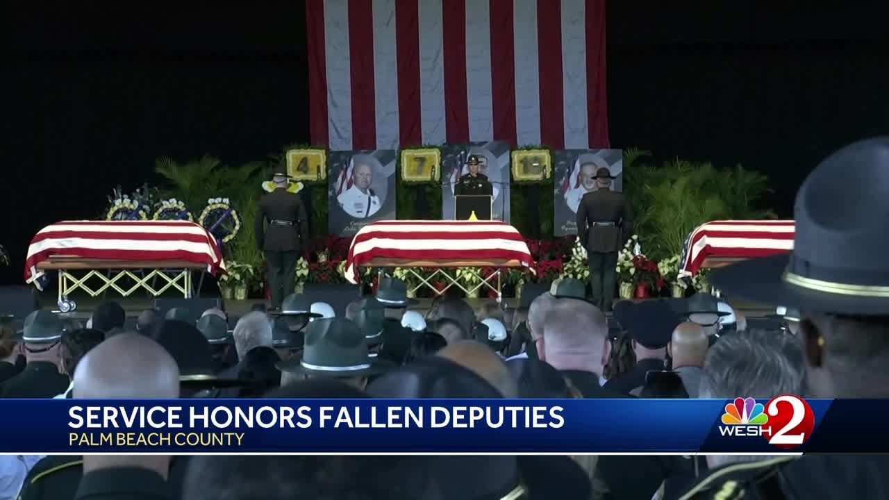 Memorial held for three Florida motor deputies killed in crash - YouTube