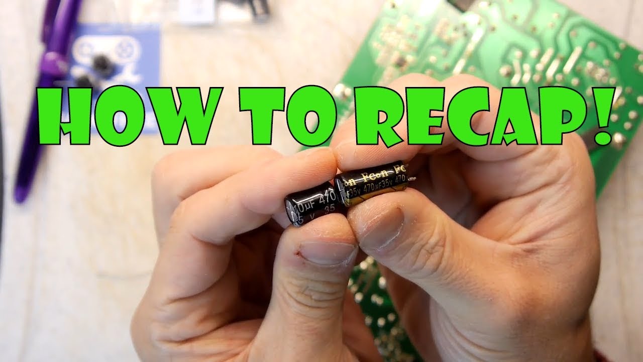 Changing capacitors recapping circuit boards - YouTube