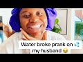 Water broke prank on my husband 