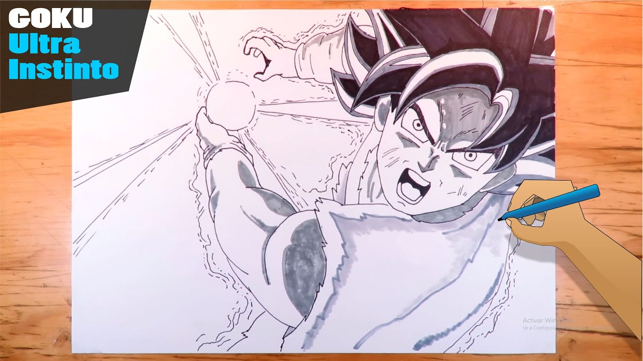 Dibuja a Goku Ultra Instinto paso a paso - YouTube