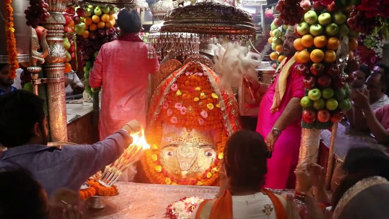 Evening Aarti at Shri Kalkaji Mandir performed on Tuesday 14th August 2018