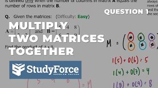 Multiply two matrices together (Question 1)
