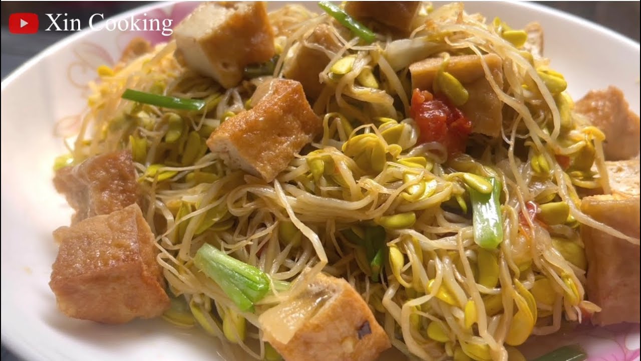 ပဲပင်ပေါက်ပဲပြားကြော်/အိမ်ချက်ဟင်း/xin cooking