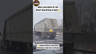 😱 Trucker Forgot to Close the Trailer Door... and Kept Driving! 🚛🚪#viral #shorts #fyp