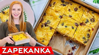 Zapekanka - Custard & Cheese Sweet Pasta Bake Cheesecake