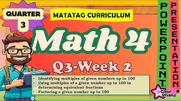 Math 4 Quarter 3 Week 2- Multiples of given numbers, Equivalent fractions MATATAG PowerPoint