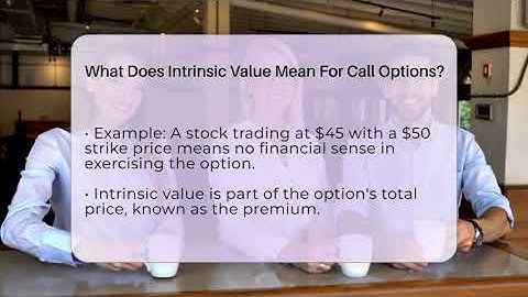 What Does Intrinsic Value Mean For Call Options? - Stock and Options Playbook