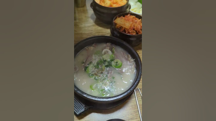 famous pork soup from Busan Korea Dweji Gukbap