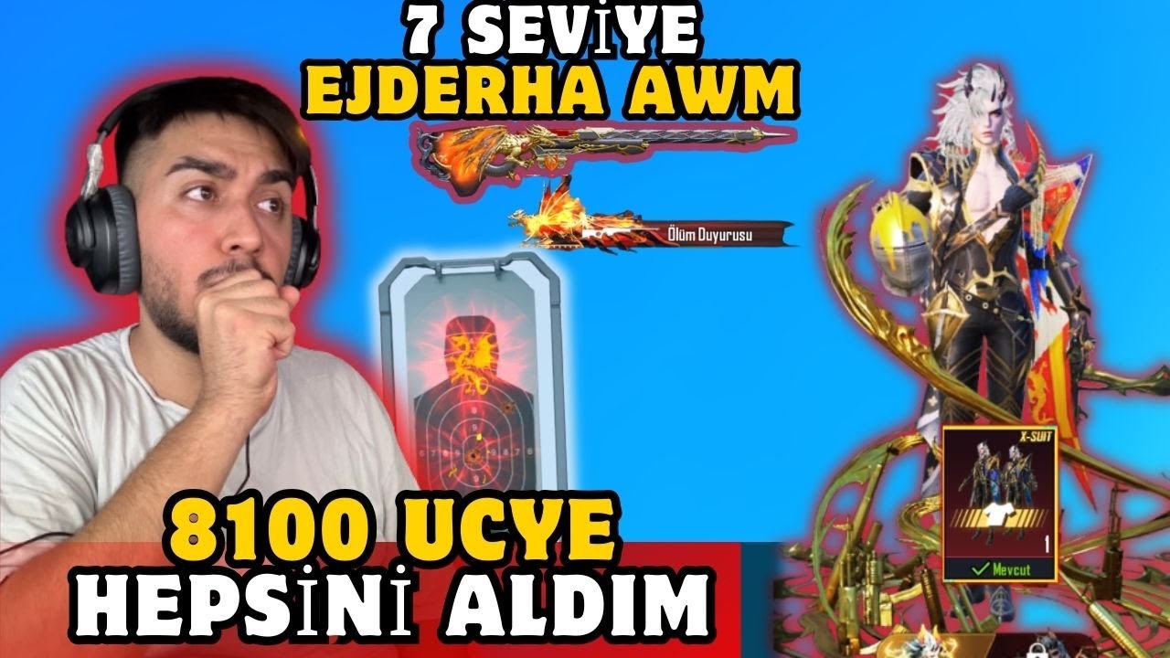 YENİ DRAVIOR X-SUİT VE 7 SEVİYE EJDER AVM GELDİ!! 😱8.100 UC HER ŞEYİ FULLEDİK!! | PUBG MOBILE