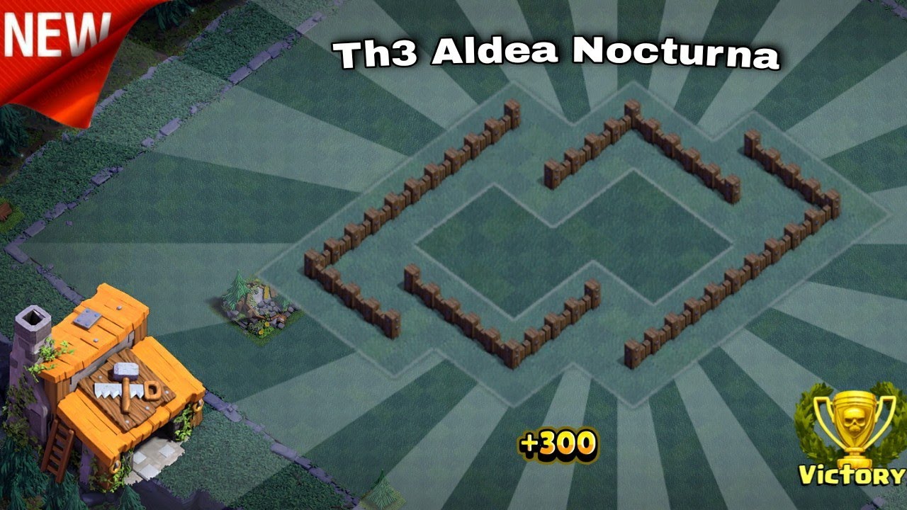 ✅Diseño de aldea nocturna | Taller nv 3 | TH3 | Normal| Claash Of Clans✅