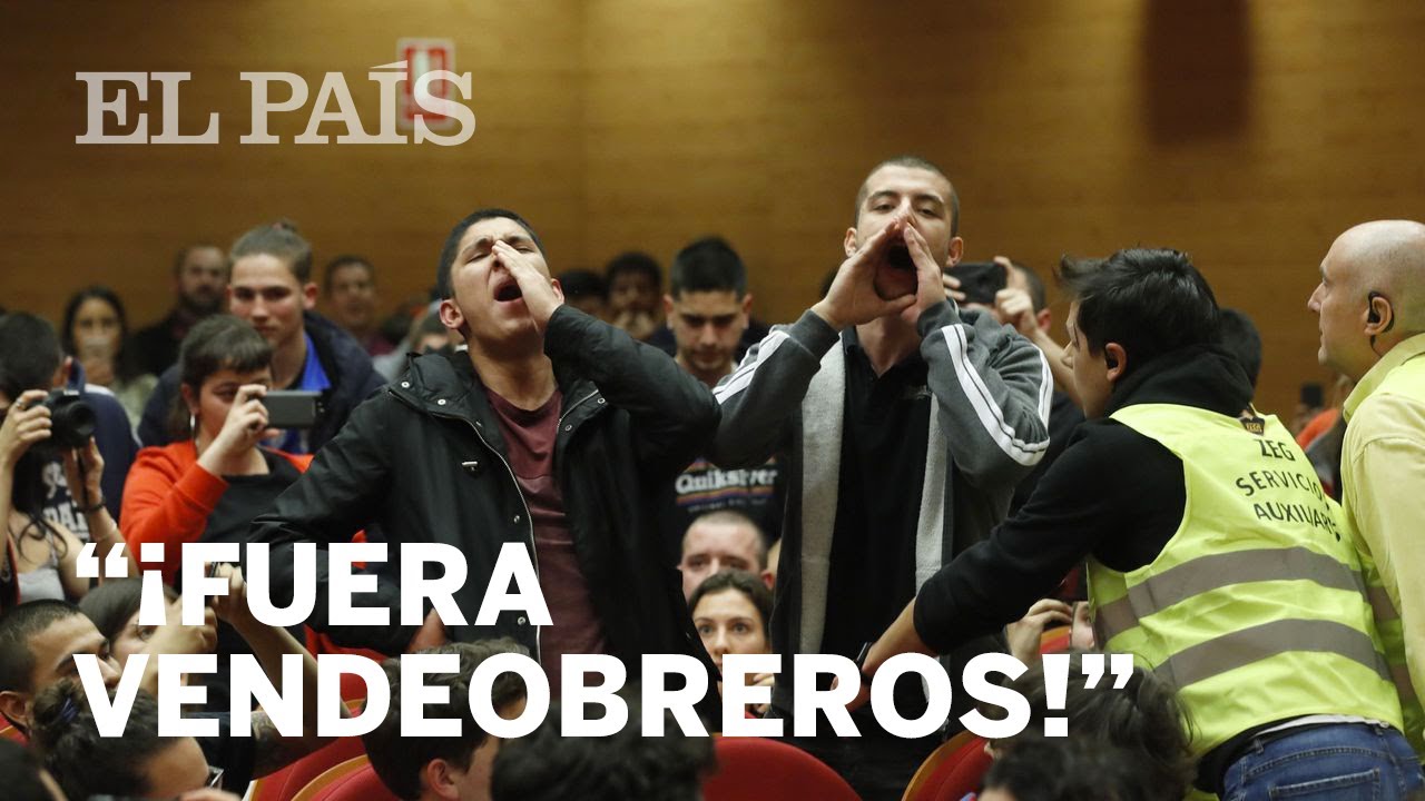 Así fue el ESCRACHE a IGLESIAS en la COMPLUTENSE: “Fuera vendeobreros de la universidad”