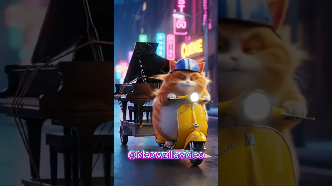 🎹 Fat Fluffy Cat vs Grand Piano | Funny Cartoon Moments 