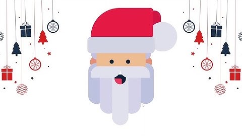 Animated Santa Claus illustration created with HTML and CSS