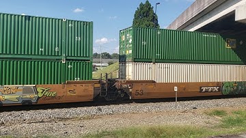 213 Intermodal Greer, SC w/pair of BNSF pumpkin unit lash ups