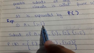 What is power set ?? Lecture in hindi/ urdu
