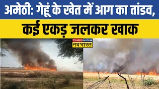 Amethi Fire News: गेहूं के खेत में आग लगने से मचा हड़कंप, कई एकड़ जलकर खाक | Latest Hindi News