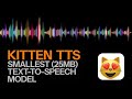 KittenTTS Nano - Smallest open Text to Speech model