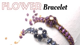 How to make a Flower bracelet with DiamonDuo - Easy DIY