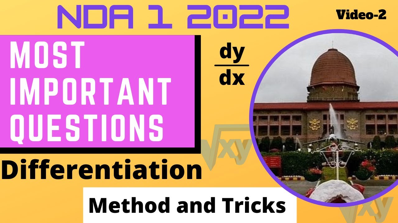 NDA 1 2022 Math Important Question | Method & Tricks | NDA Differentiation Tricks | NDA Mathematics