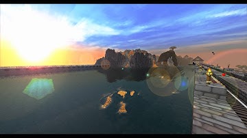 After Effects Glow & Lens flare test with Minecraft