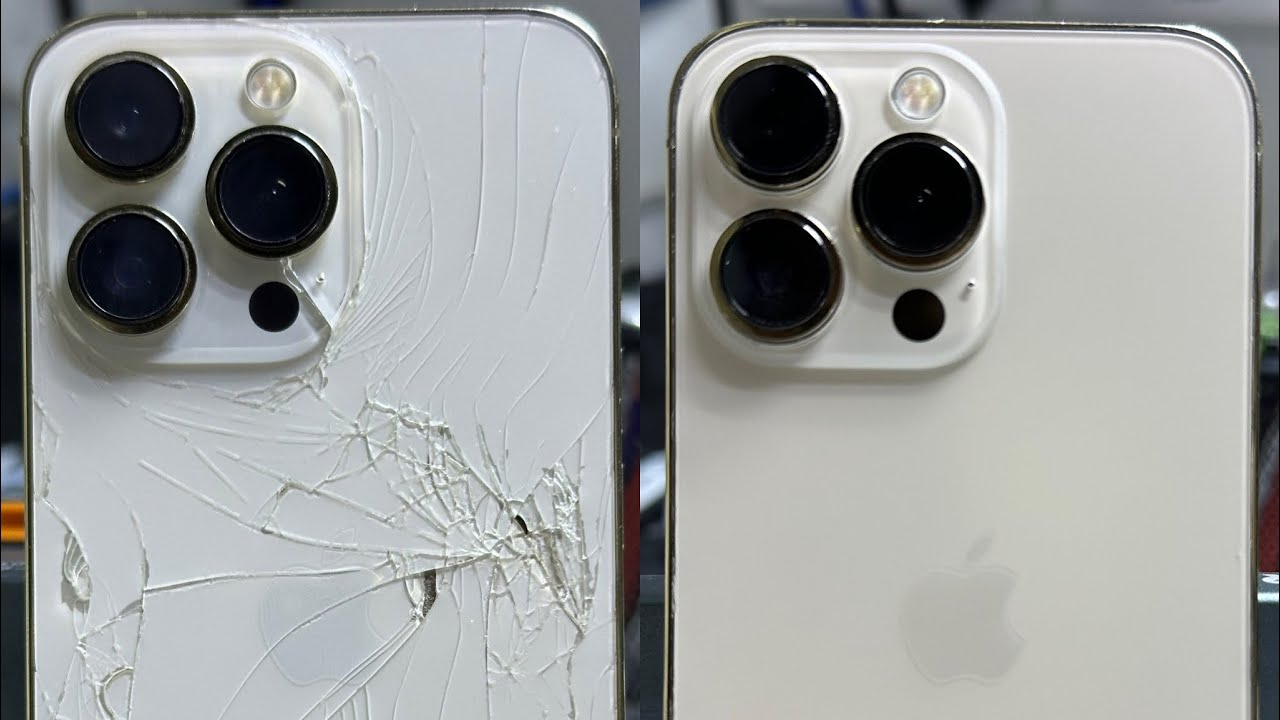 iPhone 13 Pro Gold Back Glass Replacement - YouTube