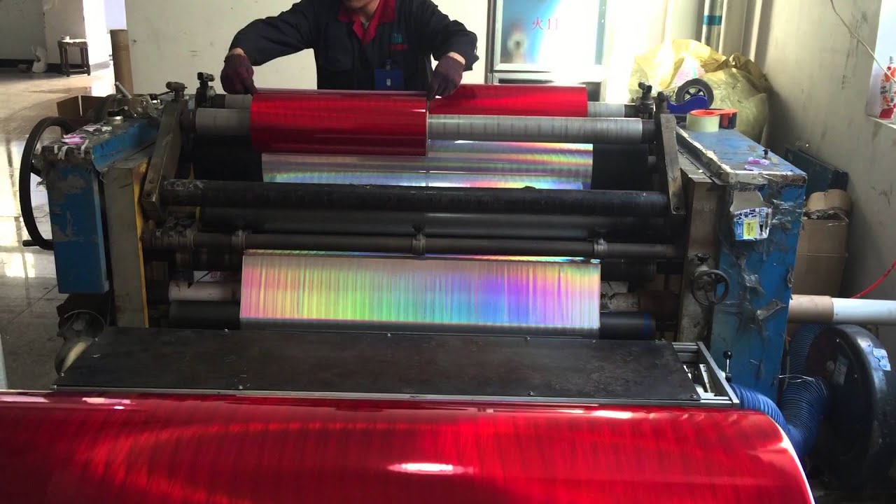 Iridescent Holographic Film Slitting & Rewinding