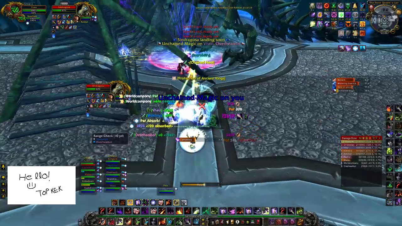 Rampage vs Sindragosa 10 HC. Affliction Lock PoV