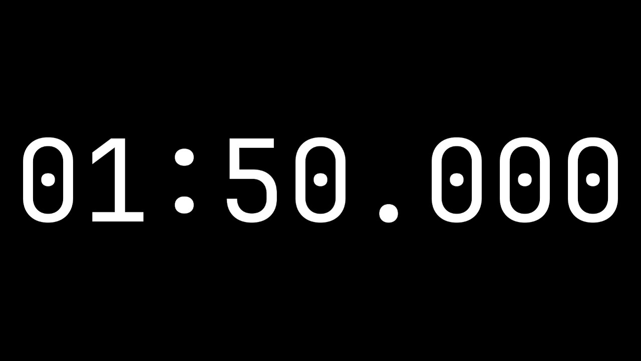 Countdown timer 1 minute, 50 seconds [01:50.000] - Exact length - YouTube