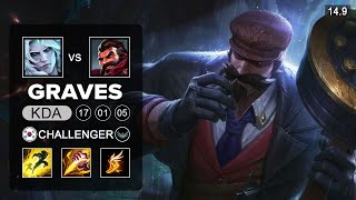 Graves vs Viego Jungle - KR Challenger - Patch 14.9 Season 14