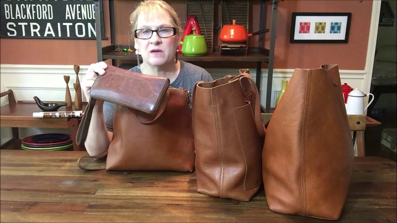 Madewell Transport Bag Comparison Small Medium and Large Tote